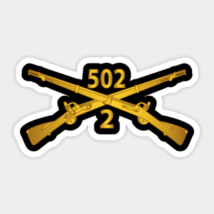 2nd Bn 502nd Infantry Regt - Infantry Br wo Txt Sticker